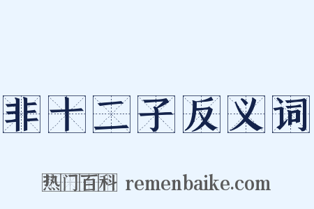 非十二子反义词是什么意思的图片